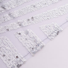 Silver Geometric Diamond Glitz Sequin Dinner Napkins, Decorative Reusable Cloth Napkins#whtbkgd