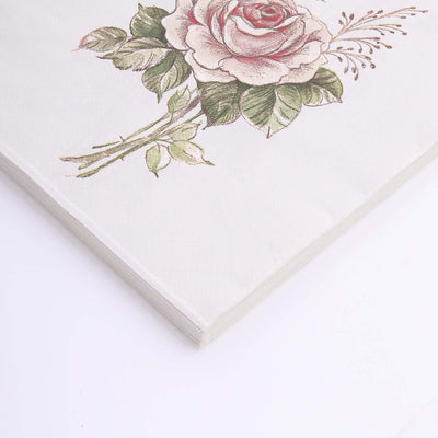Floral decorative paper with a vintage rose design.