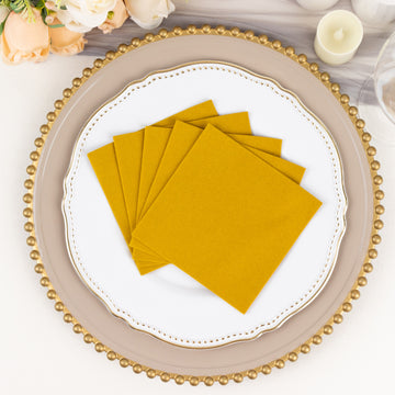 Elevate Your Event with Gold Soft Linen-Feel Napkins