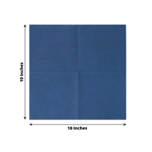 20 Pack | Navy Blue Soft Linen-Feel Airlaid Paper Beverage Napkins, Highly Absorbent Disposable