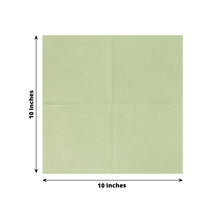 20 Pack | Sage Green Soft Linen-Feel Airlaid Paper Beverage Napkins, Highly Absorbent Disposable