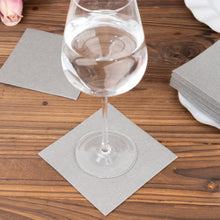 20 Pack | Silver Soft Linen-Feel Airlaid Paper Beverage Napkins, Highly Absorbent Disposable