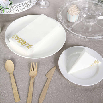 Scroll Design Napkins for a Glamorous Tablescape