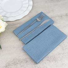 20 Pack | Dusty Blue Soft Linen-Feel Airlaid Paper Party Napkins