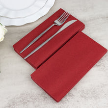 20 Pack | Burgundy Soft Linen-Feel Airlaid Paper Party Napkins