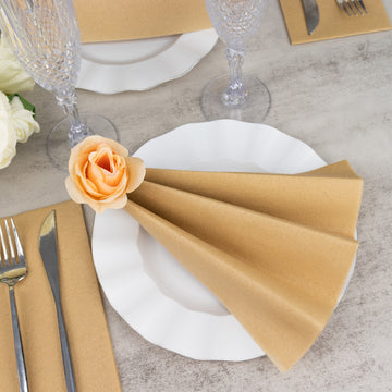 Elevate Your Event Decor with Natural Soft Linen-Feel Airlaid Paper Party Napkins