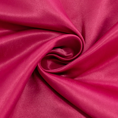 Vibrant fuchsia satin fabric with a smooth, shiny texture.