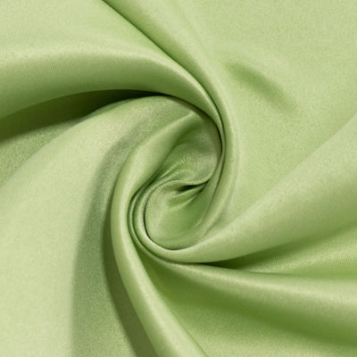 Light green satin fabric with smooth texture and sheen.