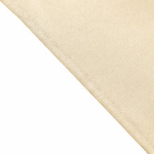 5 Pack | Beige Seamless Cloth Dinner Napkins, Wrinkle Resistant Linen | 17inchx17inch