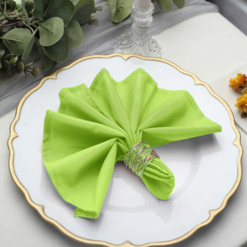 Apple Green Seamless Cloth Dinner Napkins for Elegant Table Settings