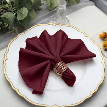 Elevate Your Tablescape with Burgundy Seamless Cloth Dinner Napkins