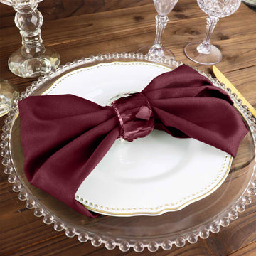 Create a Luxurious Ambiance with Burgundy Cloth Dinner Napkins