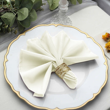 Experience Luxury and Elegance with Ivory Seamless Cloth Dinner Napkins