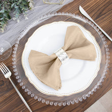 5 Pack Nude Linen Napkins Seamless