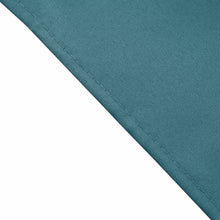 5 Pack Peacock Teal Seamless Cloth Dinner Napkins, Wrinkle Resistant Linen 17"x17"