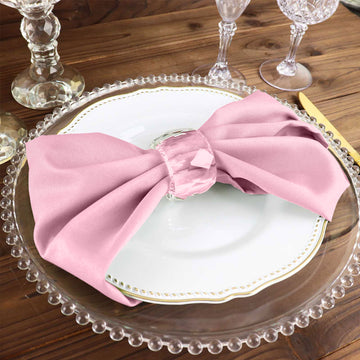 Create a Stunning Table Setting with Pink Seamless Cloth Dinner Napkins
