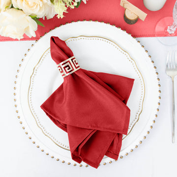 Versatile and Practical Red Dinner Napkins