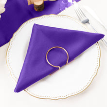 5 Pack | Purple Seamless Cloth Dinner Napkins, Reusable Linen | 20inchx20inch