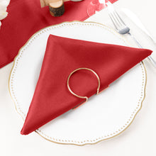 5 Pack | Red Seamless Cloth Dinner Napkins, Reusable Linen | 20inchx20inch