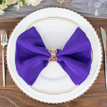 Elevate Your Table Setting with Purple Dinner Napkins