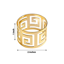 Napkin Rings In Alluring Aluminum Gold Plated 4 Pack