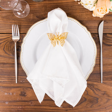 Add Elegance to Your Table with Metallic Gold Laser Cut Butterfly Napkin Rings