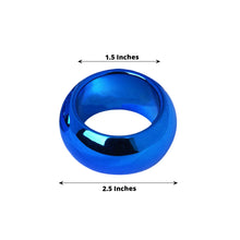 Acrylic Napkin Rings In Shiny Metallic Midnight Blue 4 Pack