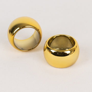 Durable and Versatile Gold Acrylic Napkin Rings