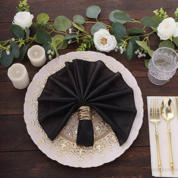 Elevate Your Table Decor with Black Shimmer Sequin Napkins