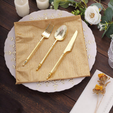 Make Every Meal Remarkable with Gold Shimmer Sequin Napkins