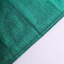 5 Pack Hunter Emerald Green Shimmer Sequin Dots Polyester Dinner Napkins, Reusable Sparkle