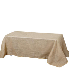Rectangle Tablecloth 90 Inch x 132 Inch Natural Burlap Rustic