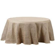 Natural Burlap Rustic 132 Inch Round Tablecloth