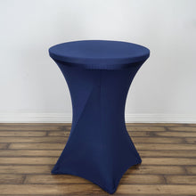 Cocktail Navy Blue Spandex Table Cover 