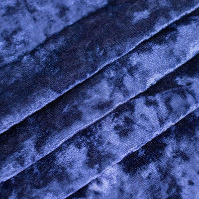 Navy blue velvet fabric with soft texture and subtle sheen.
