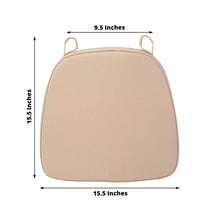 Nude Chiavari Chair Pad, Memory Foam Seat Cushion With Ties and Removable Cover