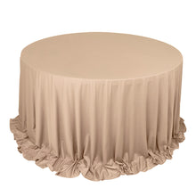 Nude Premium Scuba Round Tablecloth, Wrinkle Free Polyester Seamless Tablecloth 132inch