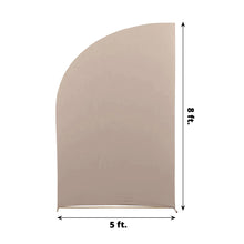 Nude Spandex Fitted Chiara Backdrop Stand Cover For Half Moon Top Wedding Arch - 8ft