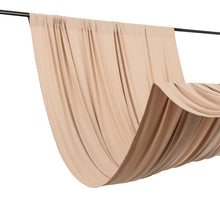 Nude 4-Way Stretch Spandex Drapery Panel with Rod Pockets, Photography Backdrop Curtain