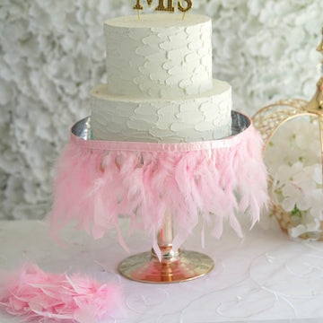 Add a Whimsical Touch with Pink Real Turkey Feather Fringe Trim