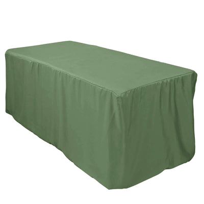 Green table cover with a pleated design for outdoor or indoor use