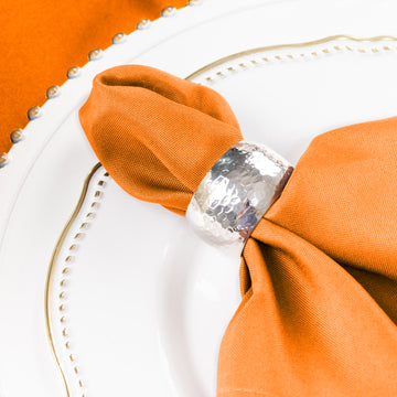 Elevate Your Table Decor with Orange Seamless Cloth Dinner Napkins