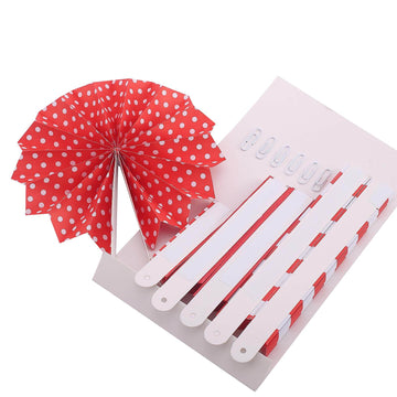 High-Quality Red Hanging Paper Fan Decorations