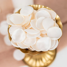 400 Pack | Shiny Ivory Silk Rose Petals, Life-Like Silk Flower Petal Round Table Confetti