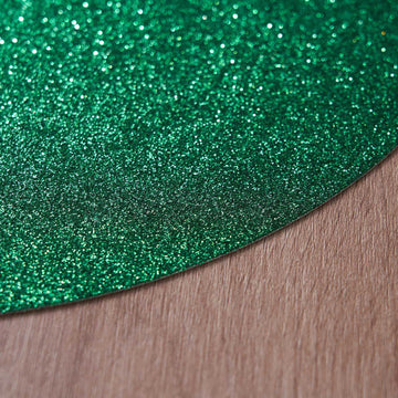 Make a Statement with Green Round Sparkle Placemats