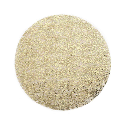 Gold glitter oval decoration for crafts and events. #whtbkgd