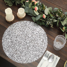 10 Pack | 13inch Metallic Silver Sequin Mesh Table Placemats