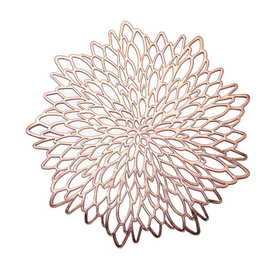 Rose gold floral placemat design