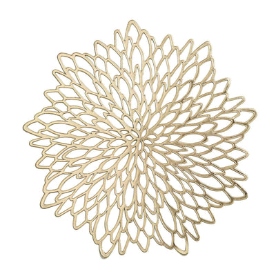 Gold floral design decor piece for home styling