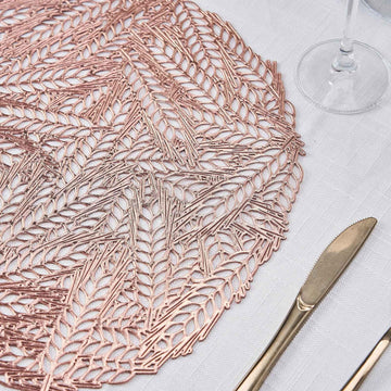Add a Touch of Class with Rose Gold Metallic Non-Slip Placemats